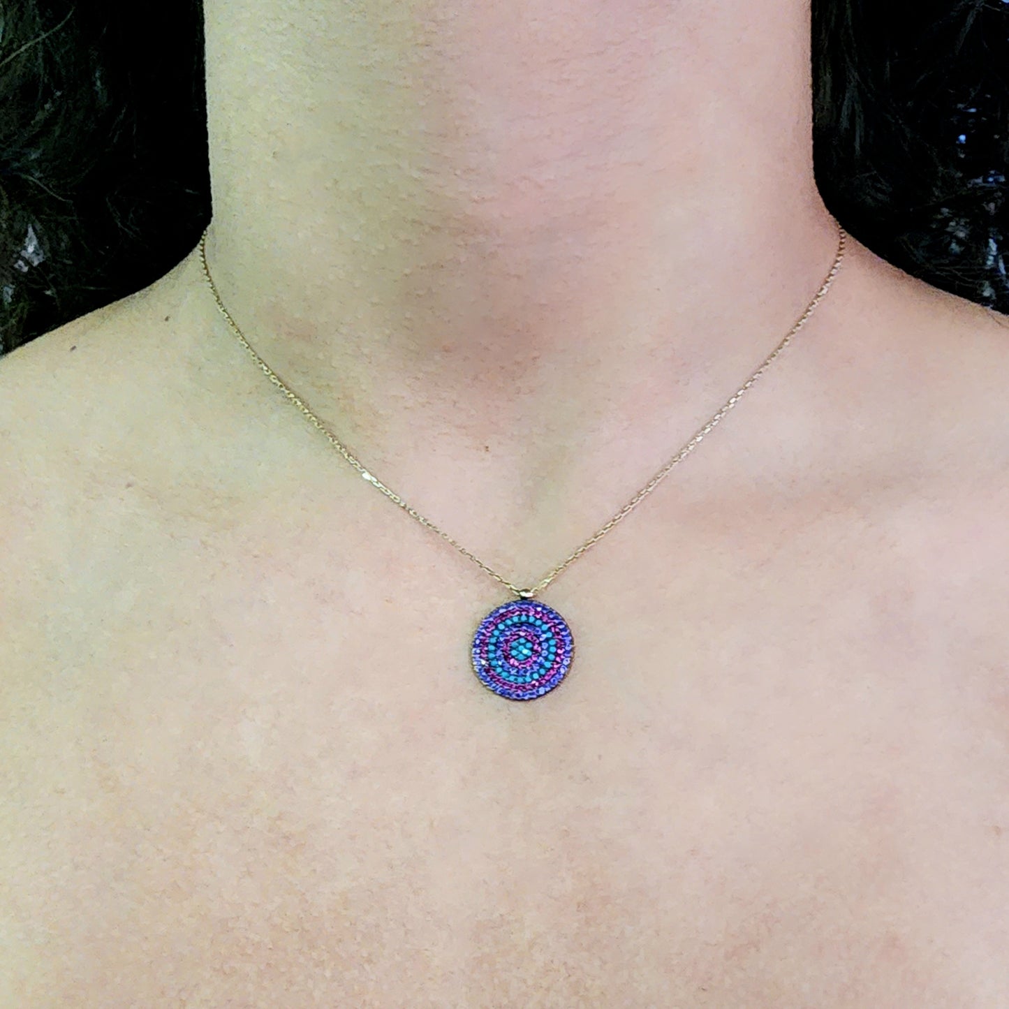 COLLAR MOR D PLATA 925