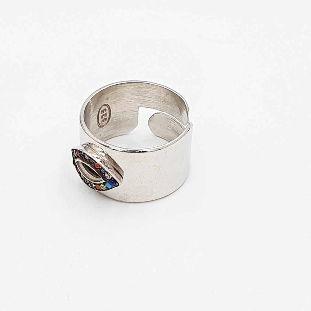 ANILLO ASUMAN COLOR PLATA 925