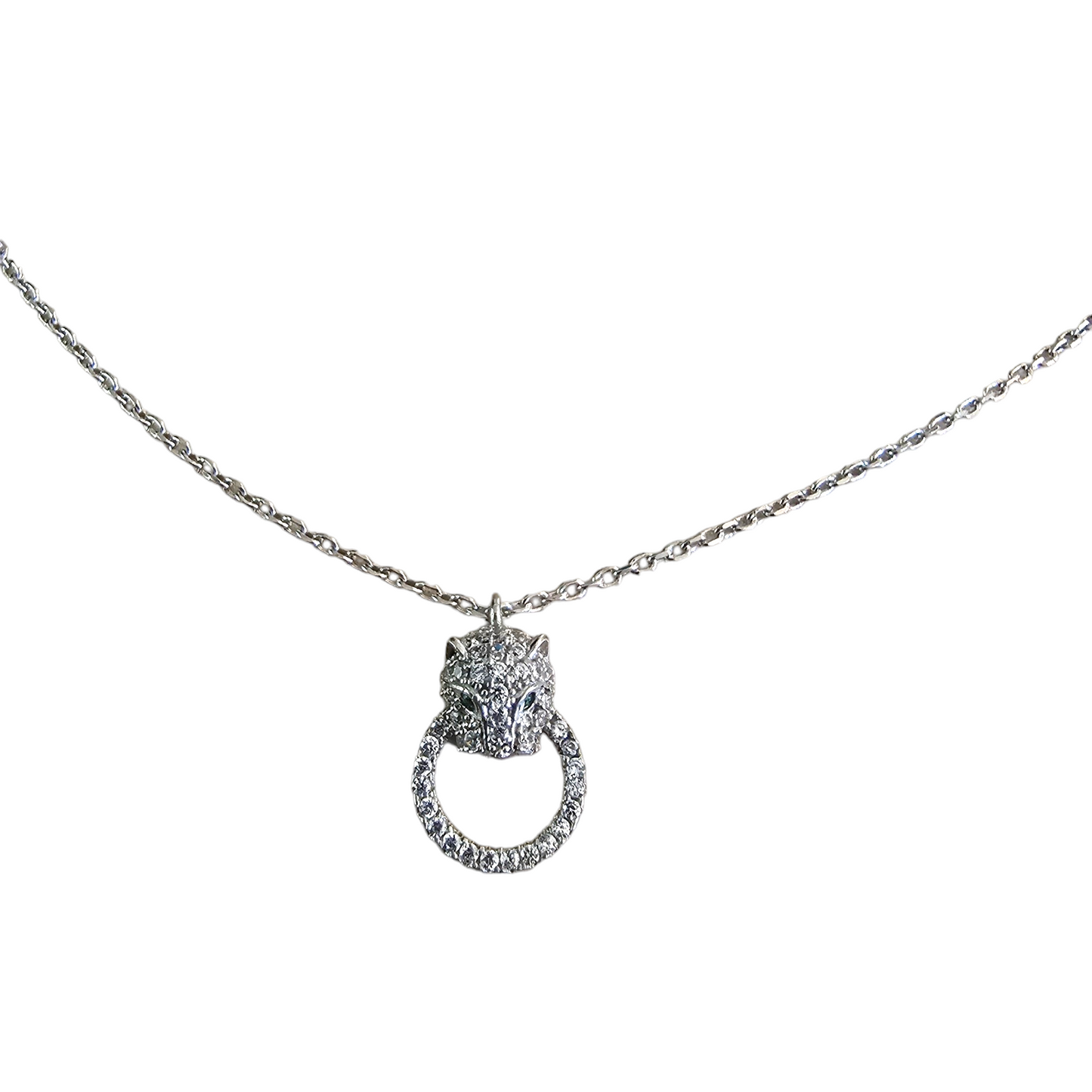 COLLAR MINI PANTER PLATA 925