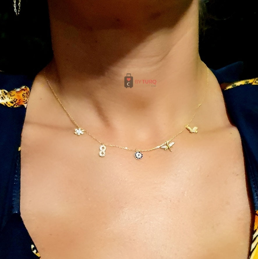 COLLAR TUANA PLATA 925 DORADO