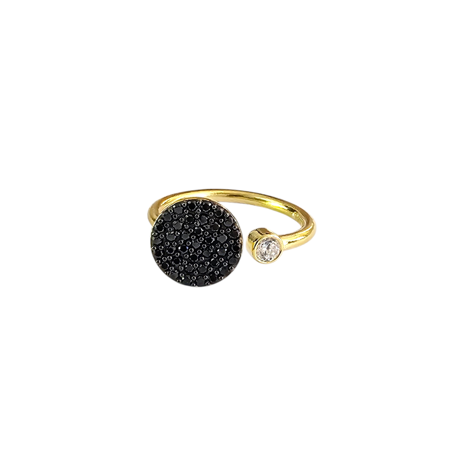 ANILLO AJUSTABLE BARAK SIYAH PLATA 925