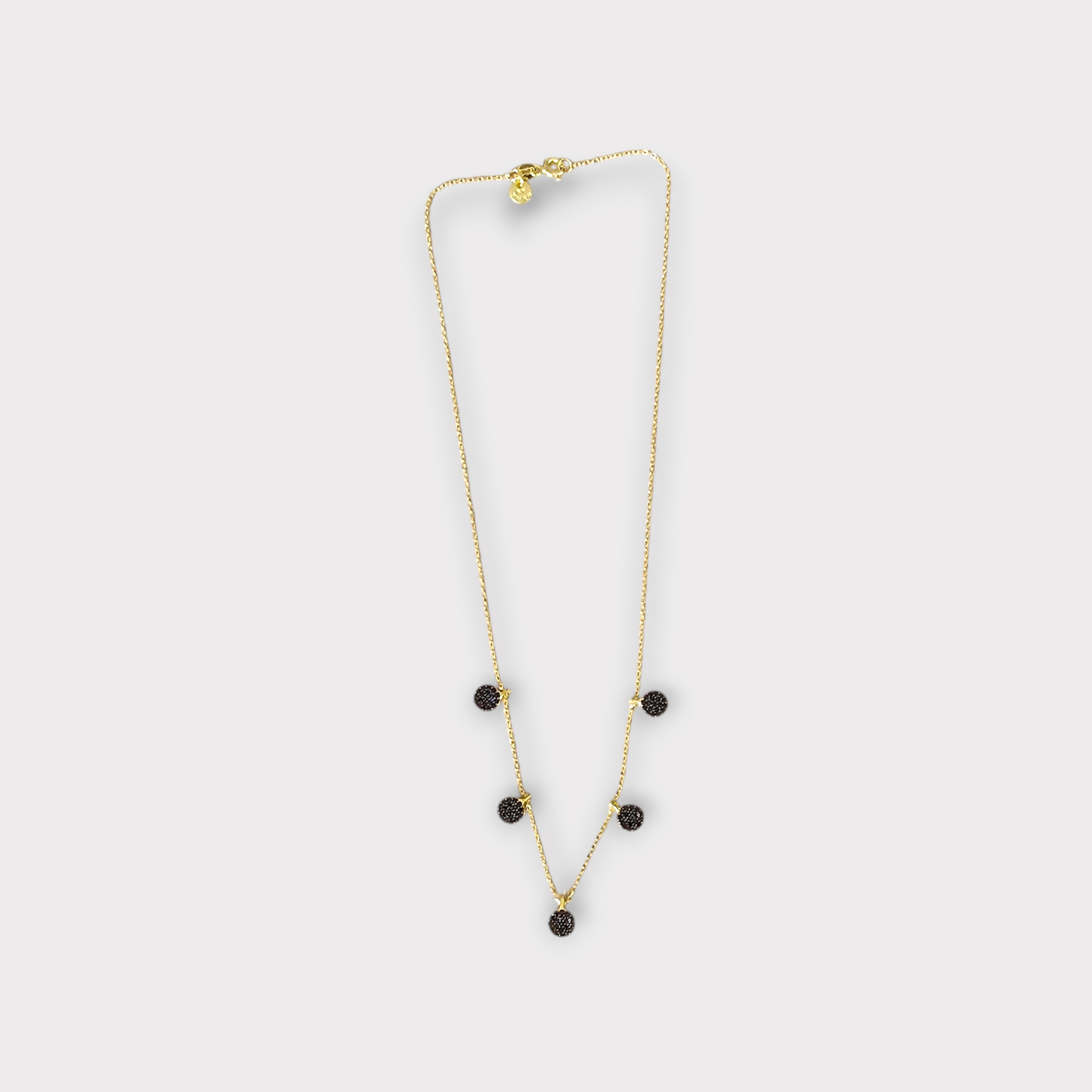 COLLAR BASAK SIYAH PLATA 925