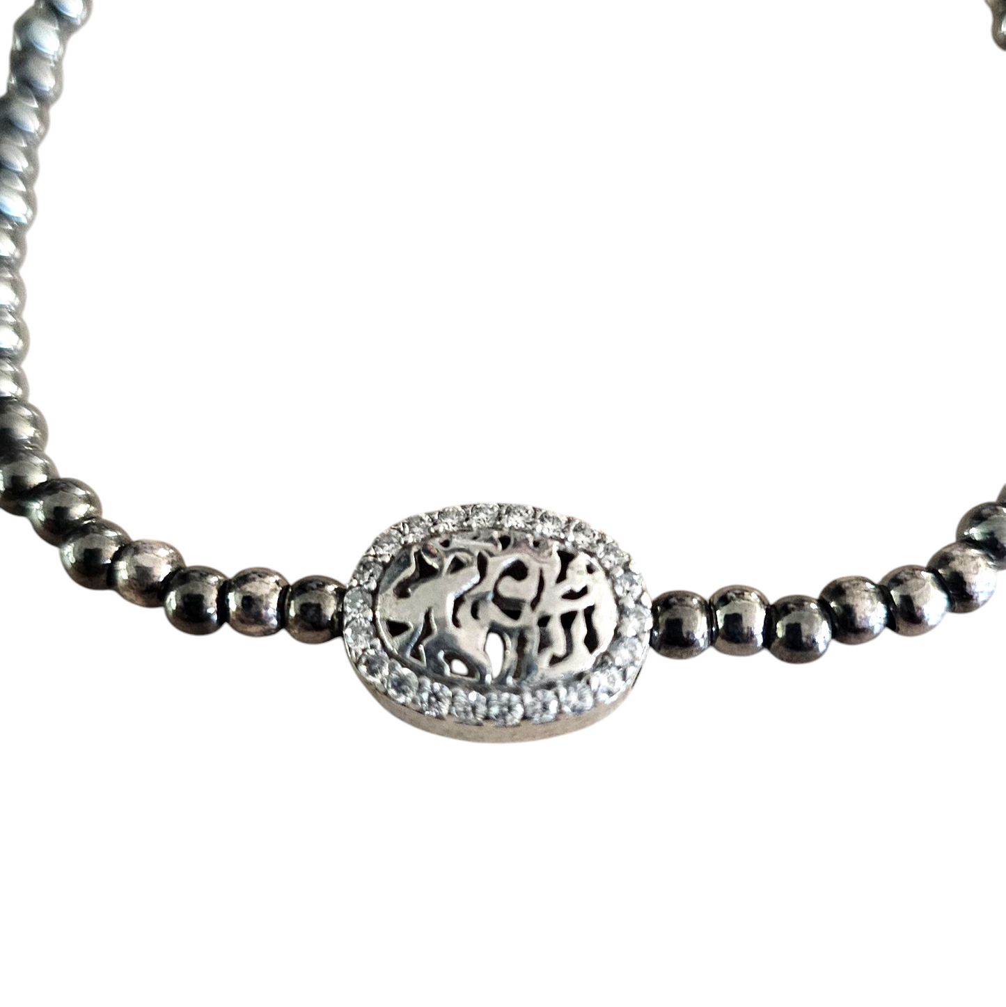 PULSERA SHEMA NEGRA PLATA 925
