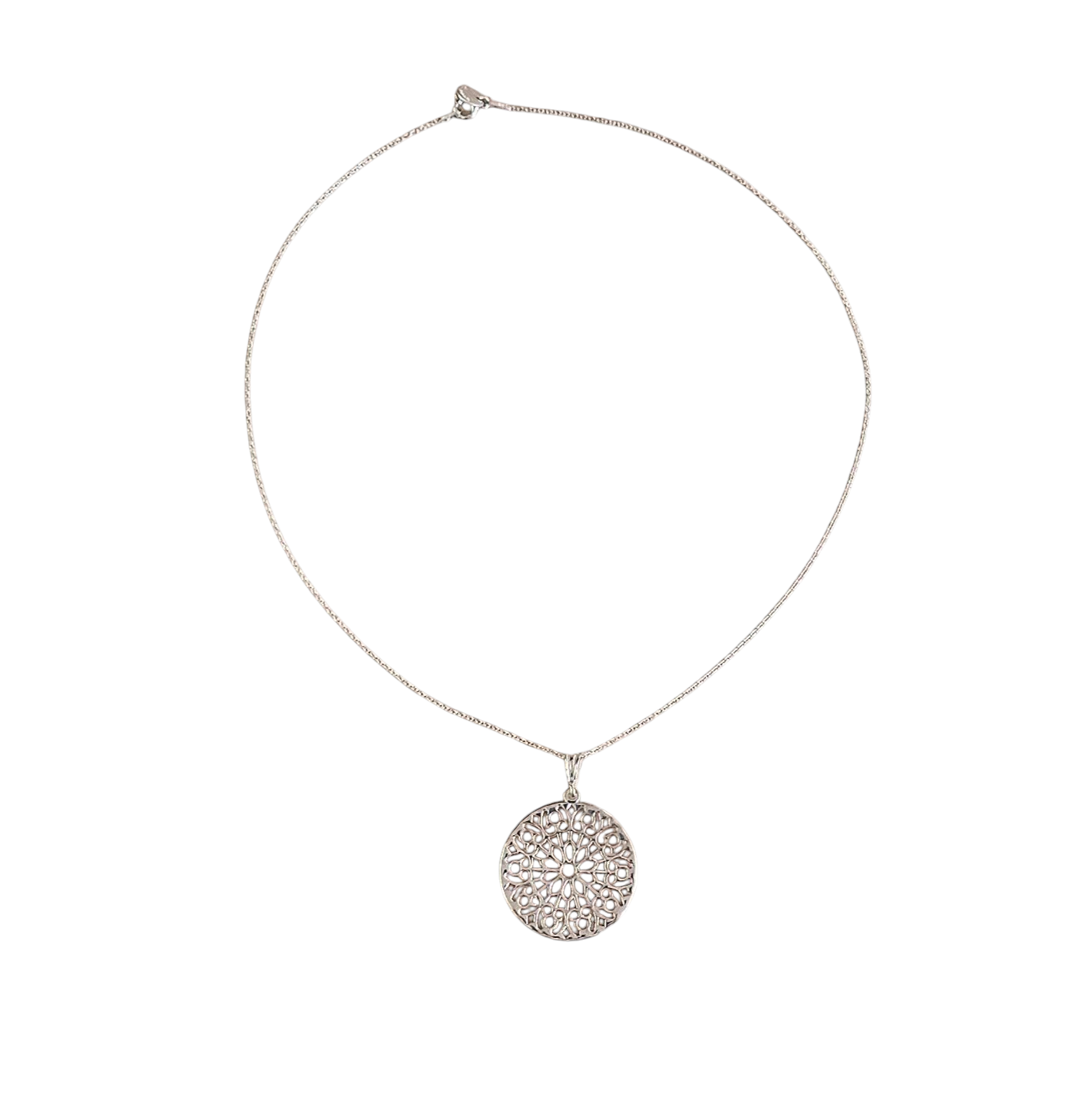 COLLAR MANDALA PLATA 925