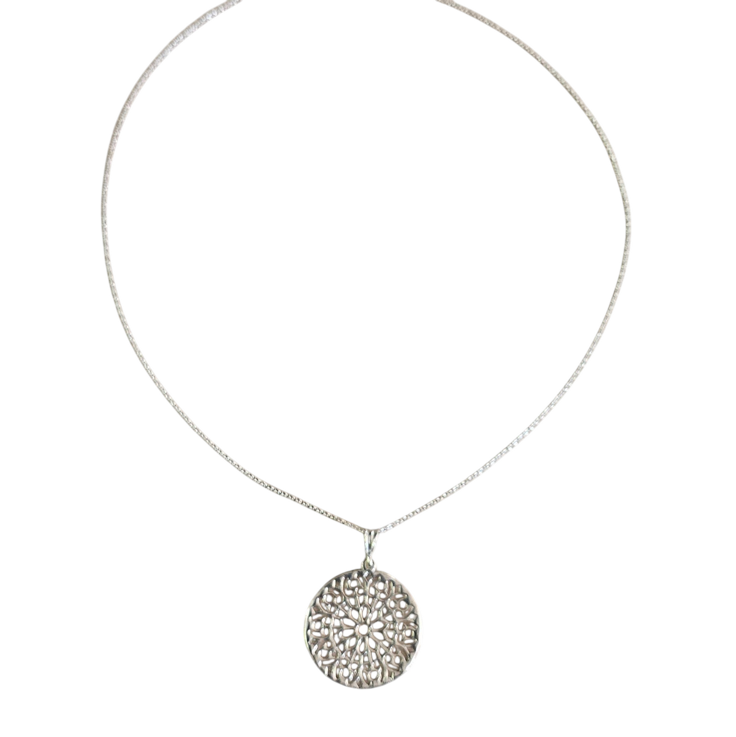 COLLAR MANDALA PLATA 925