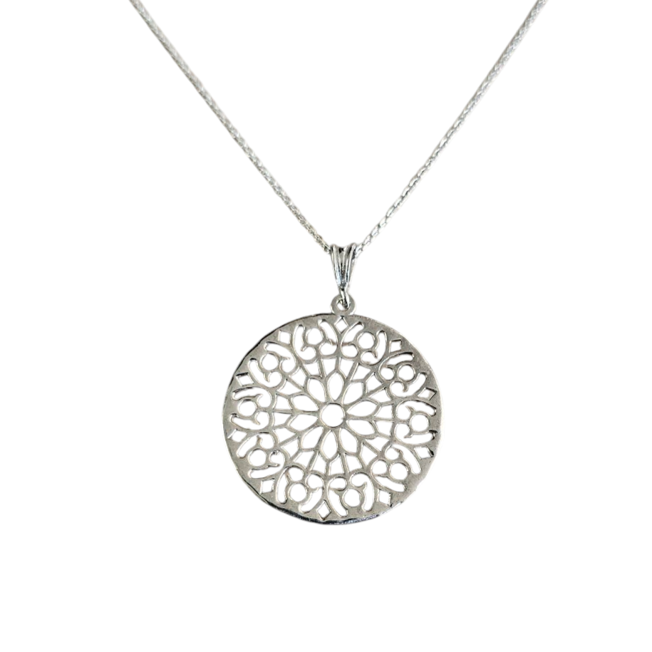 COLLAR MANDALA PLATA 925