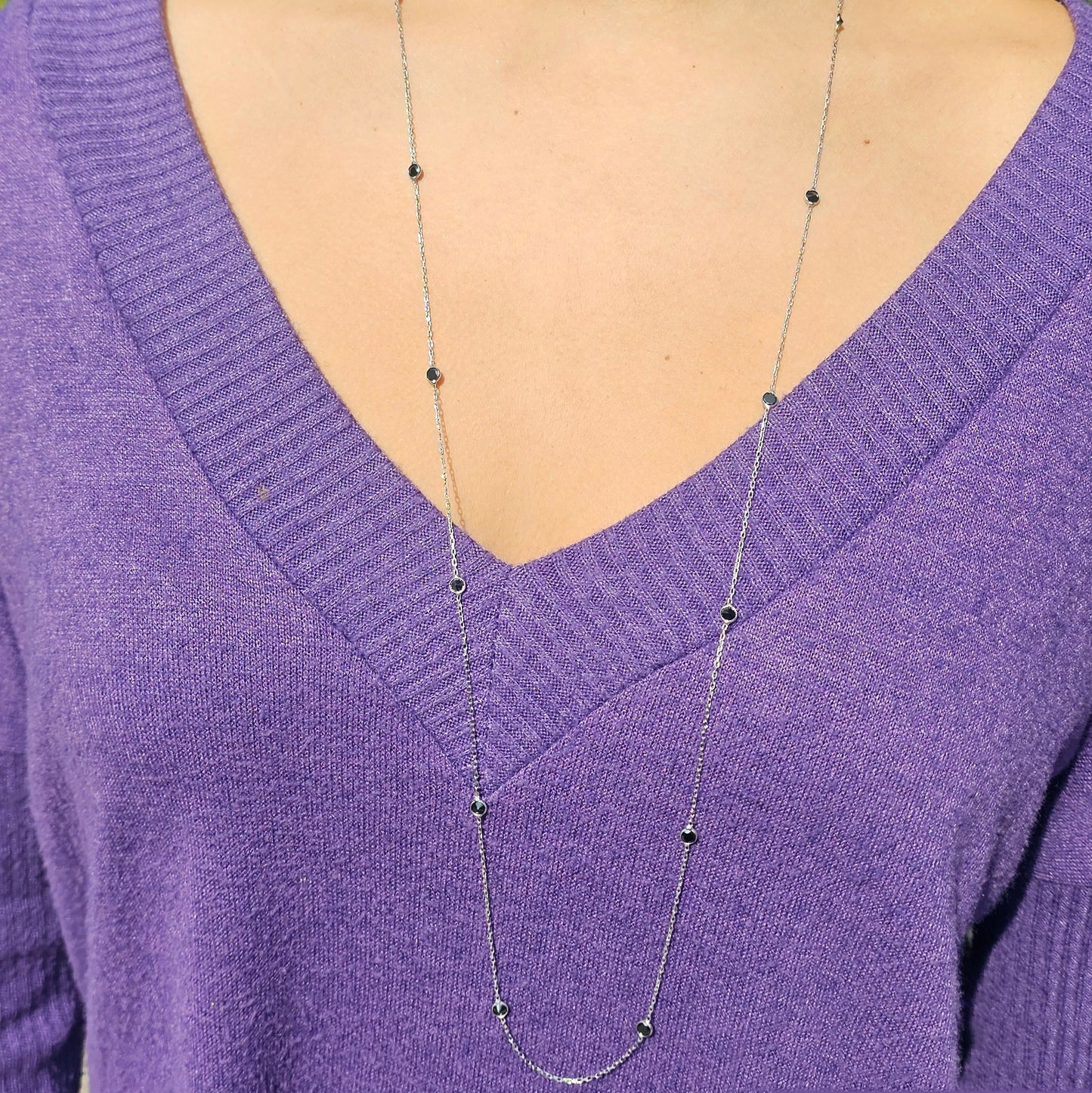 COLLAR TIFFANY SIYAH PLATA 925