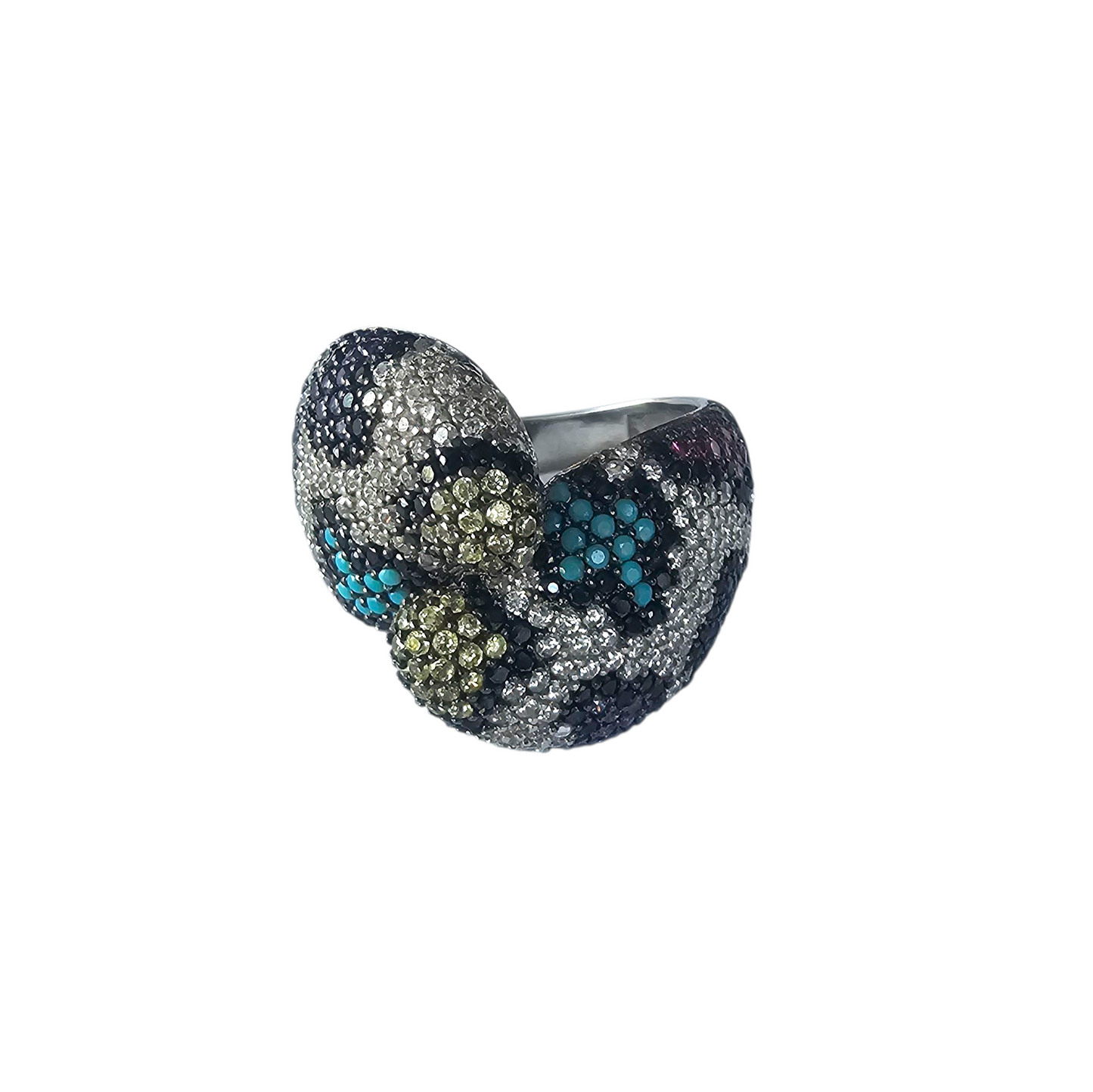 ANILLO RENKLI KISKAC PLATA 925