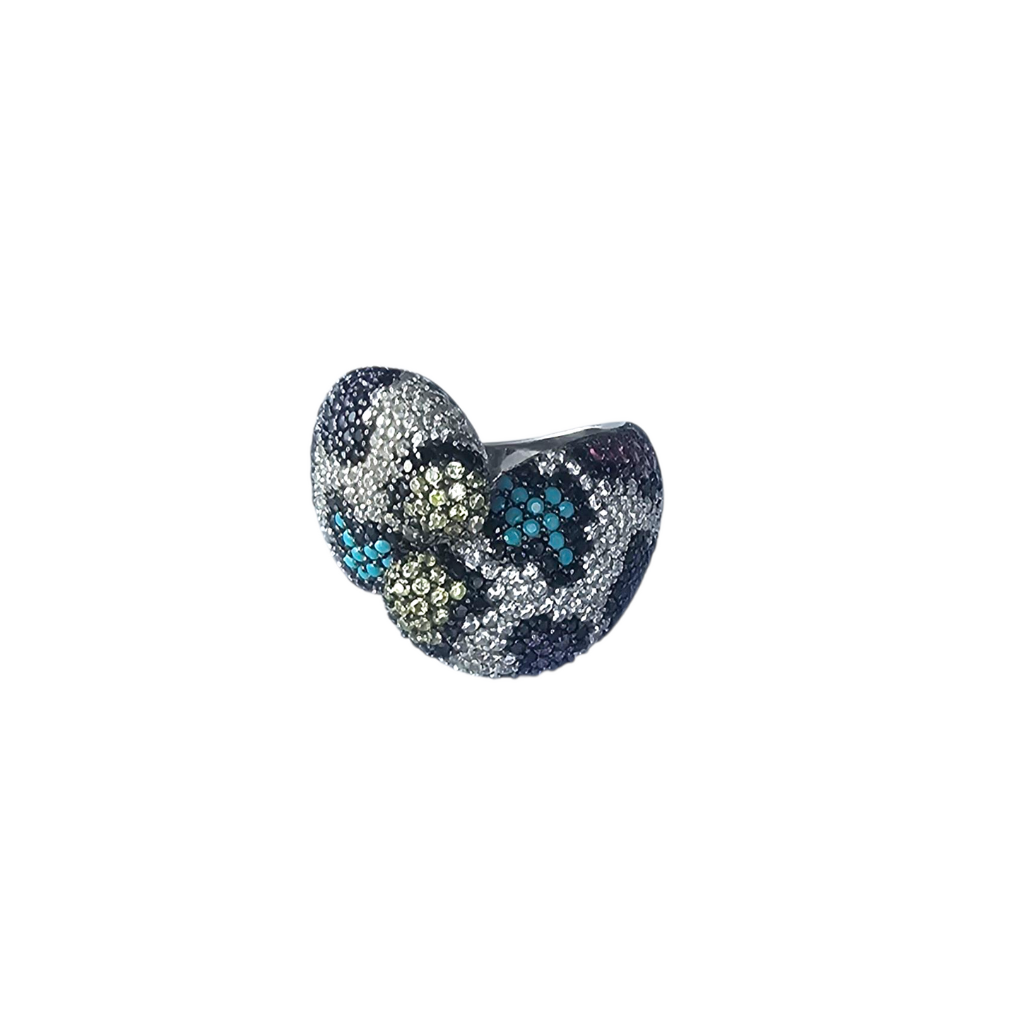 ANILLO RENKLI KISKAC PLATA 925