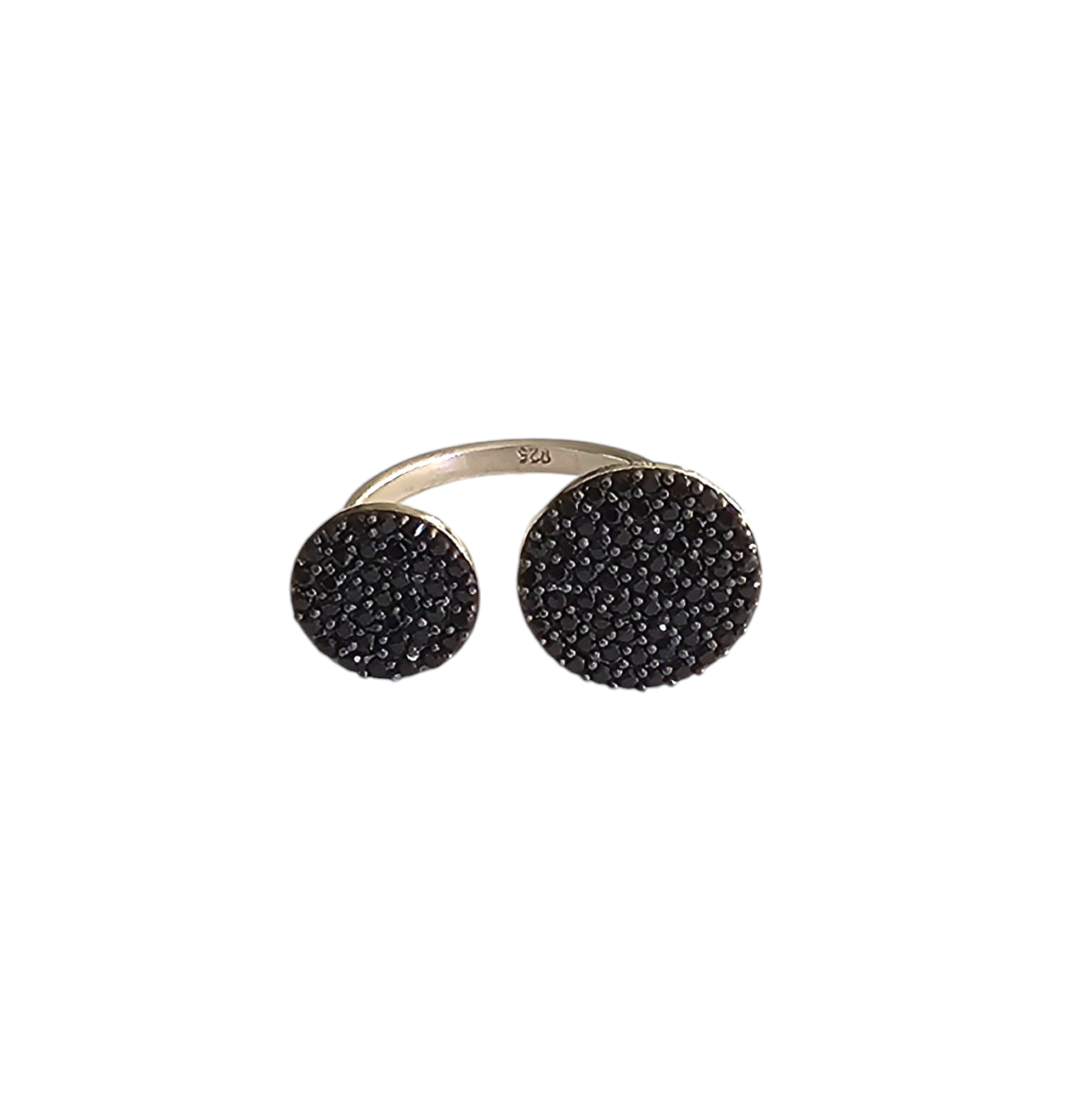 ANILLO AJUSTABLE BESTE NEGRO PLATA 925