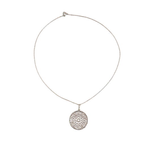 COLLAR MANDALA PLATA 925