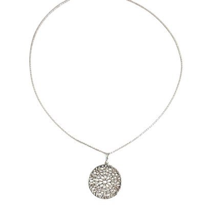 COLLAR MANDALA PLATA 925