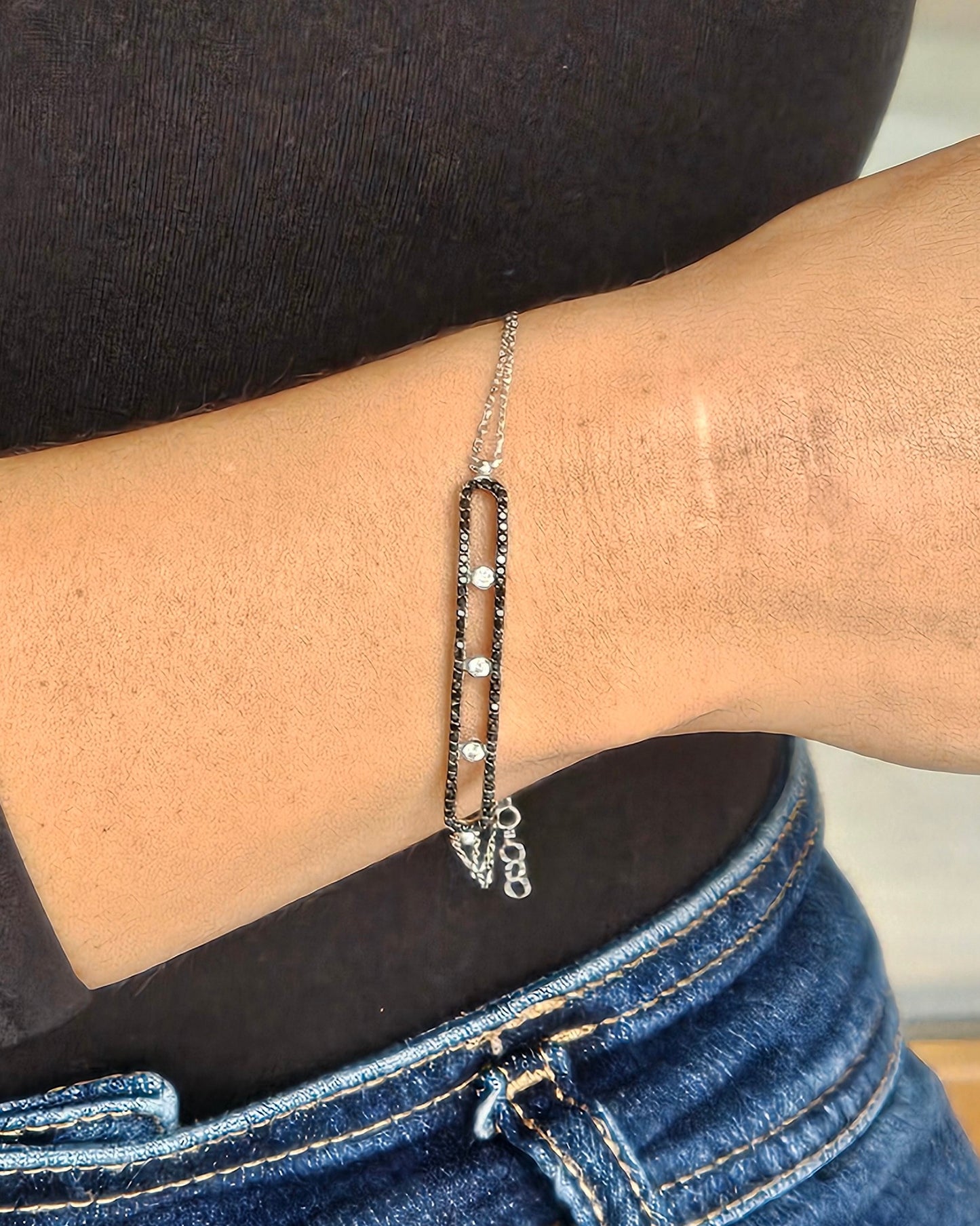 PULSERA SIYAH PLATA 925