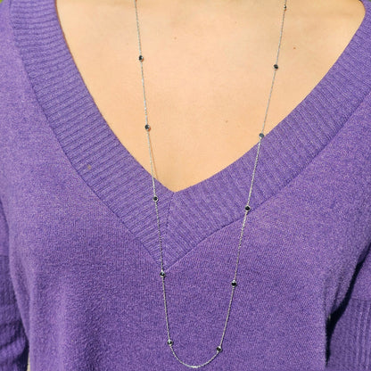 COLLAR TIFFANY SIYAH PLATA 925