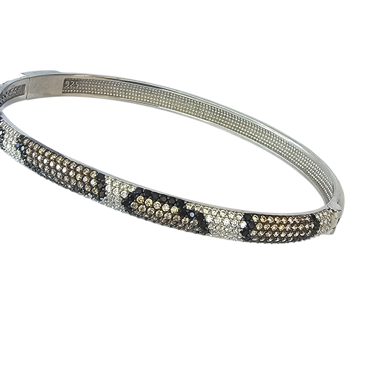 PULSERA ESCLAVA LEOPAR PLATA 925