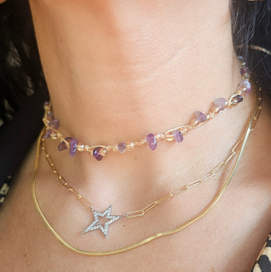 COLLAR COLOMBIA AMATISTA