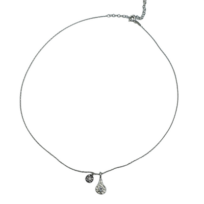 COLLAR GOZ  DAMLASI PLATA 925