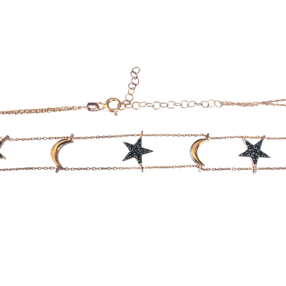 COLLAR CHOKER AY MASALI R PLATA 925