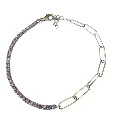 PULSERA LILA ROYALE PLATA 925