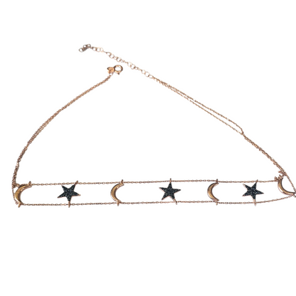 COLLAR CHOKER AY MASALI R PLATA 925