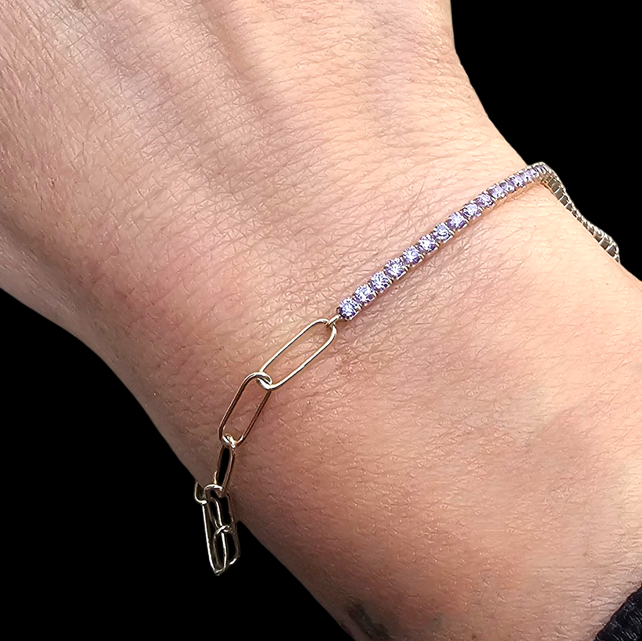 PULSERA LILA ROYALE PLATA 925