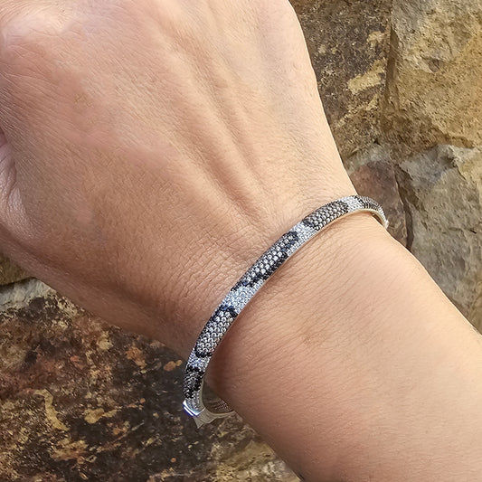 PULSERA ESCLAVA LEOPAR PLATA 925