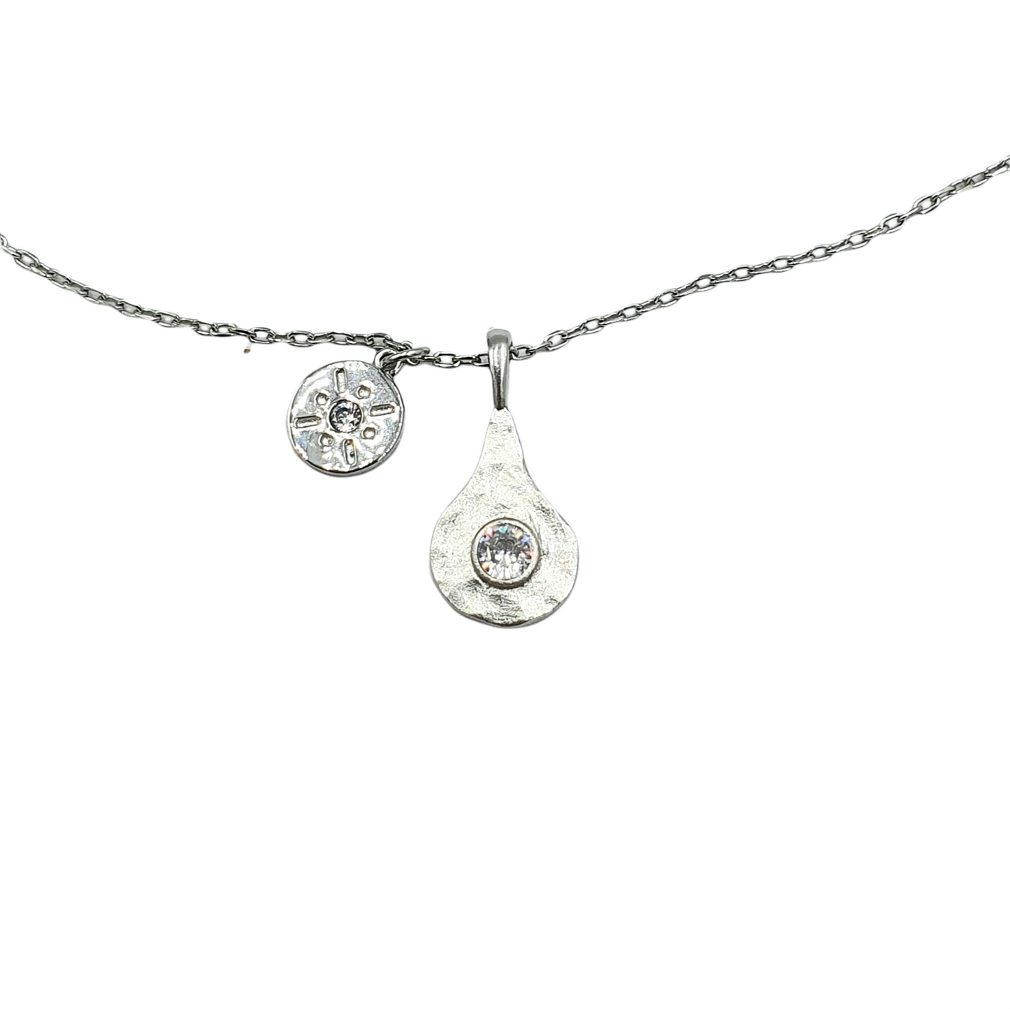 COLLAR GOZ  DAMLASI PLATA 925