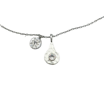 COLLAR GOZ  DAMLASI PLATA 925