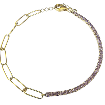 PULSERA LILA ROYALE PLATA 925