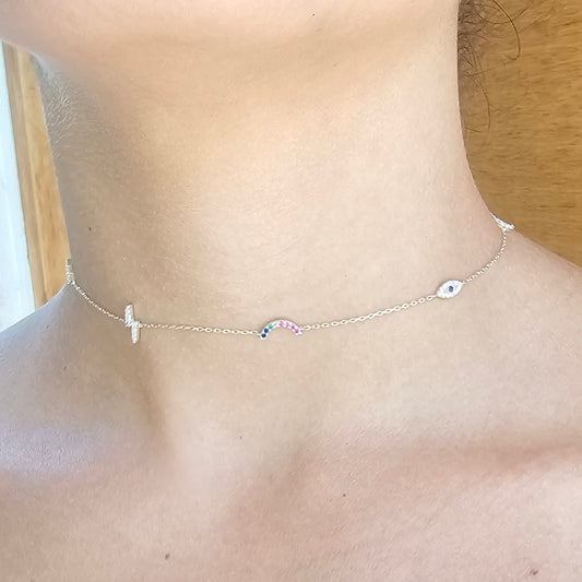 COLLAR CHOKER LATIFE PLATA 925