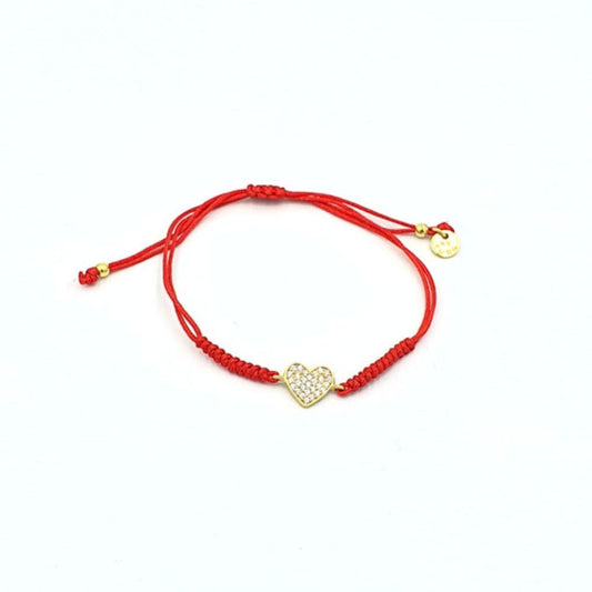 PULSERA ASK ROJA D PLATA 925