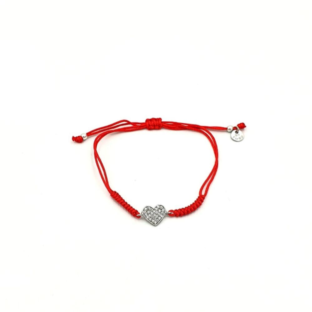 PULSERA ASK ROJA PLATA 925