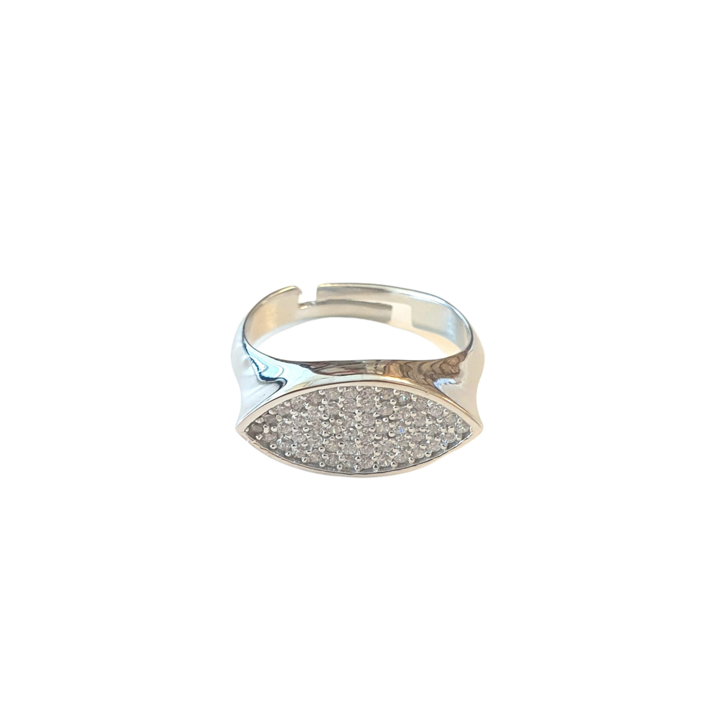 ANILLO AJUSTABLE OVAL PLATA 925