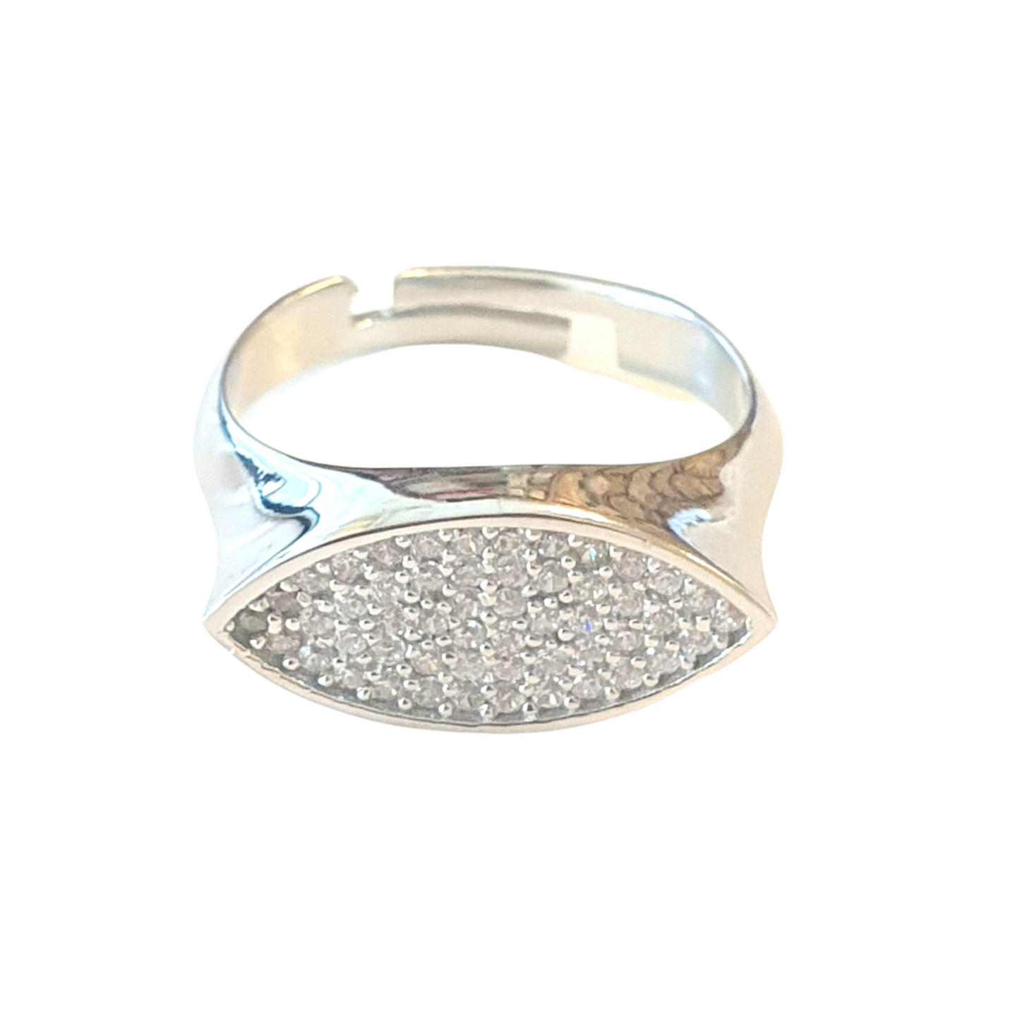 ANILLO AJUSTABLE OVAL PLATA 925