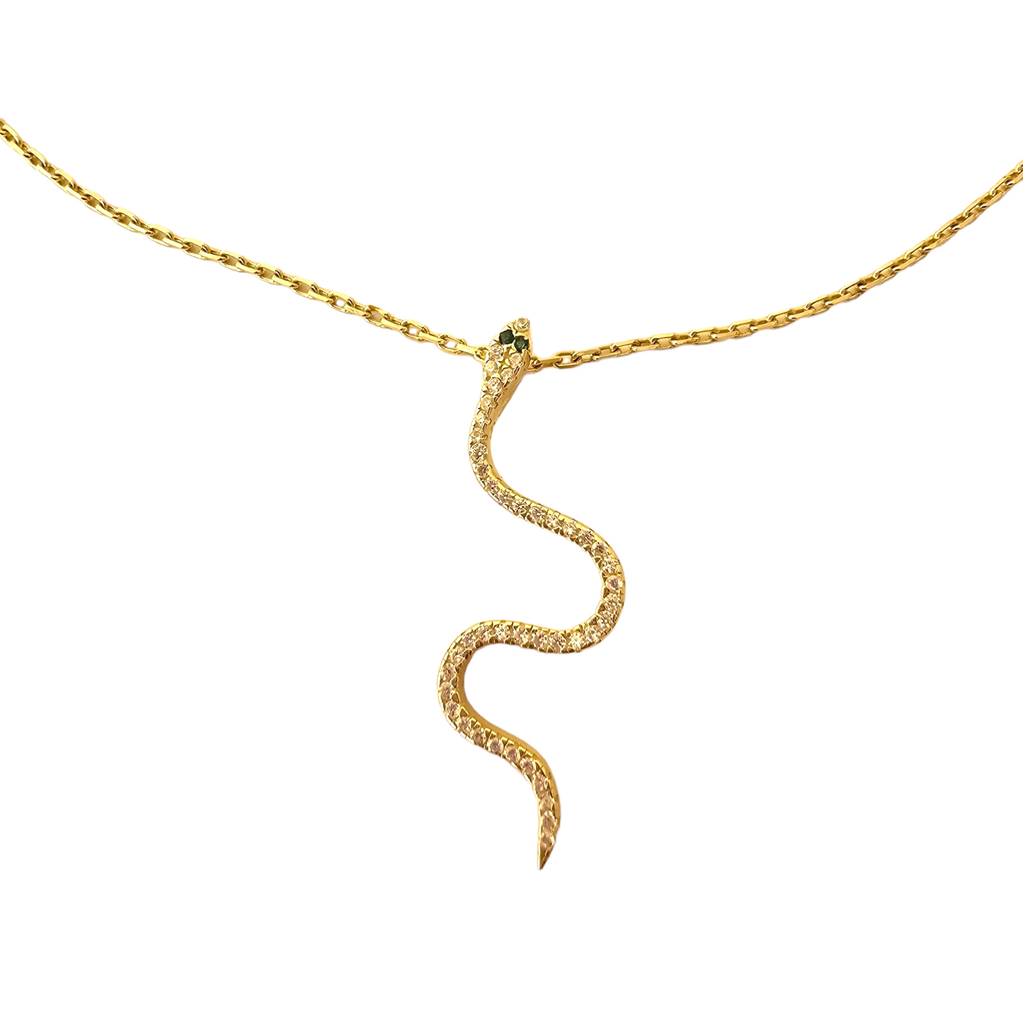 COLLAR SERPIL PLATA 925 DORADO
