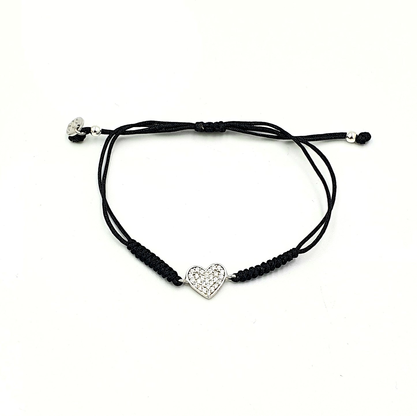 PULSERA ASK NEGRA PLATA 925